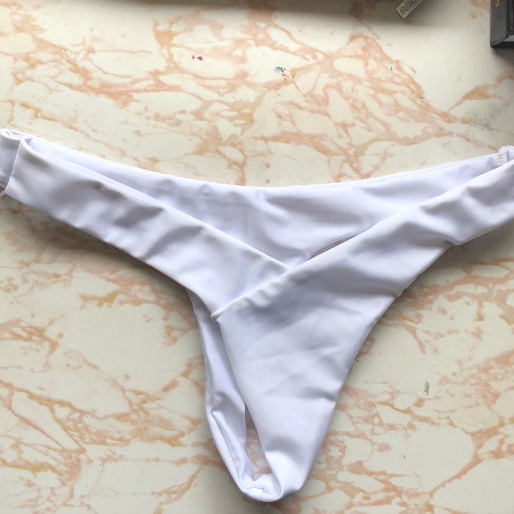 White Thong Bikini Bottoms